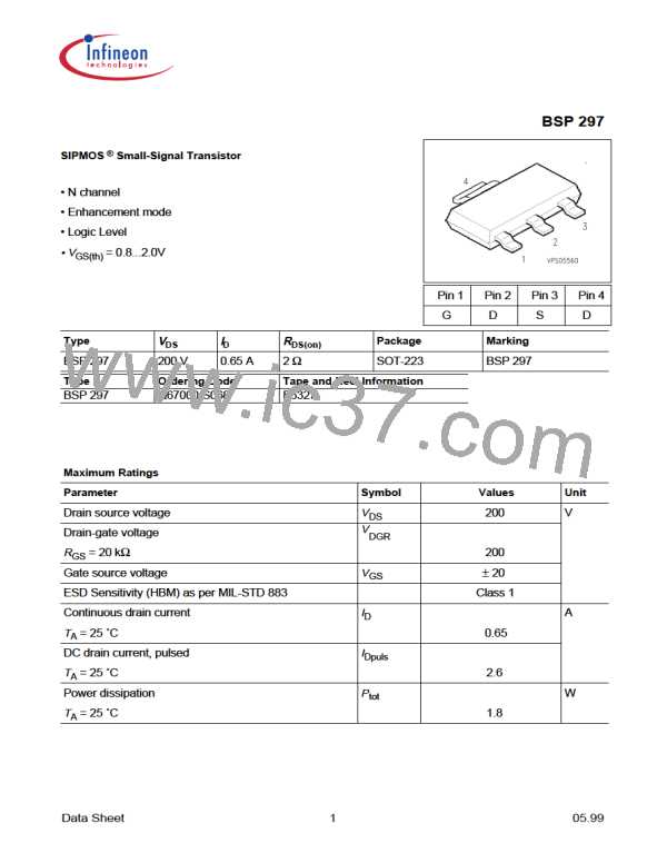 BSP297Q67000-S68图片预览