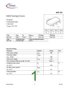浏览型号BSP297Q67000-S68的Datasheet PDF文件第1页