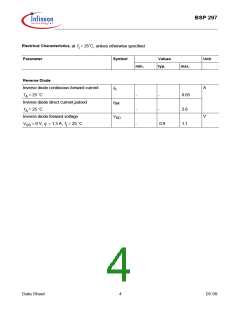 浏览型号BSP297Q67000-S68的Datasheet PDF文件第4页