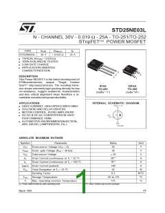 浏览型号STD25NE03L的Datasheet PDF文件第1页