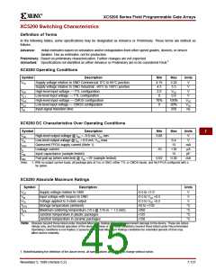 浏览型号XC5200-3HQ208C的Datasheet PDF文件第45页