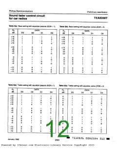 浏览型号TEA6330的Datasheet PDF文件第12页