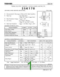 浏览型号2SK170V的Datasheet PDF文件第1页