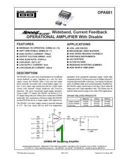浏览型号OPA681U的Datasheet PDF文件第1页
