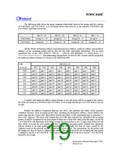 浏览型号W89C840F的Datasheet PDF文件第19页