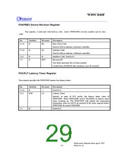 浏览型号W89C840F的Datasheet PDF文件第29页
