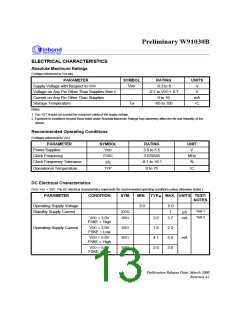 浏览型号W91030BSG的Datasheet PDF文件第13页