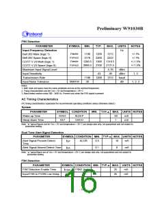 浏览型号W91030BSG的Datasheet PDF文件第16页