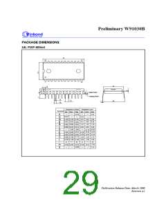 浏览型号W91030BSG的Datasheet PDF文件第29页