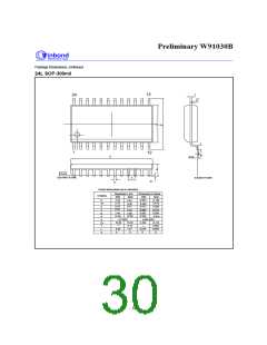浏览型号W91030BSG的Datasheet PDF文件第30页