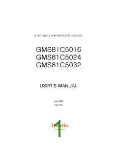 浏览型号GMS81C5032-XXXSK的Datasheet PDF文件第1页