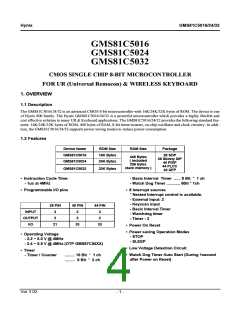 浏览型号GMS81C5032-XXXSK的Datasheet PDF文件第4页