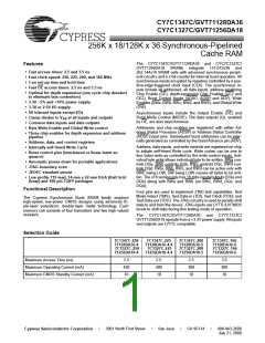 浏览型号CY7C1347C-250BGC的Datasheet PDF文件第1页