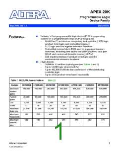 浏览型号EP20K200RC208-1的Datasheet PDF文件第1页