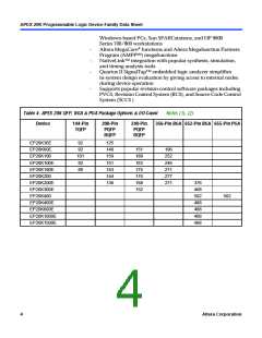 浏览型号EP20K200RC208-1的Datasheet PDF文件第4页