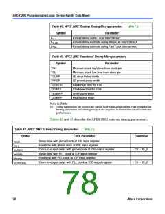 浏览型号EP20K200RC208-1的Datasheet PDF文件第78页