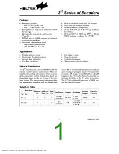 浏览型号HT12E(20SOP)的Datasheet PDF文件第1页