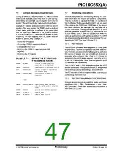 浏览型号PIC16C558/JW的Datasheet PDF文件第47页