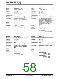 浏览型号PIC16C558/JW的Datasheet PDF文件第58页