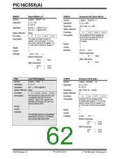 浏览型号PIC16C558/JW的Datasheet PDF文件第62页