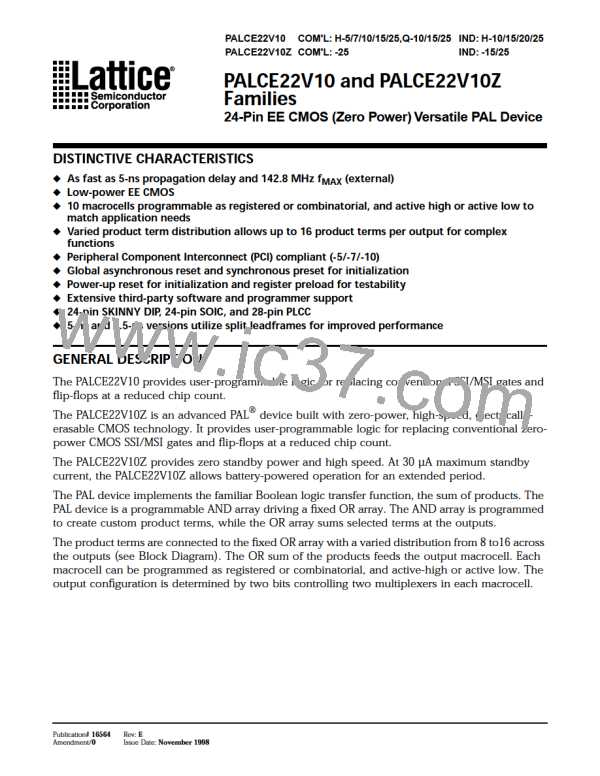 PALCE22V10H-10PC/5图片预览