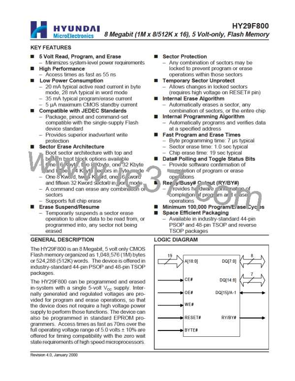 HY29F800BT-70E图片预览