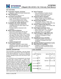 浏览型号HY29F800BT-70E的Datasheet PDF文件第1页