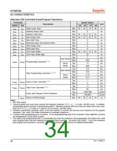 浏览型号HY29F400BG55的Datasheet PDF文件第34页