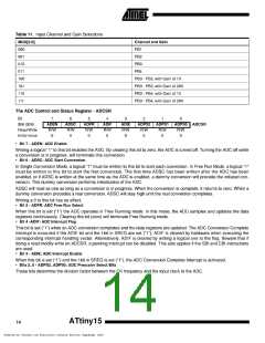 浏览型号ATTINY15(PDIP)的Datasheet PDF文件第14页