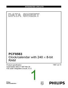浏览型号PCF8583的Datasheet PDF文件第1页