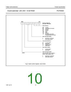 浏览型号PCF8583P的Datasheet PDF文件第10页