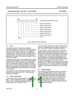 浏览型号PCF8583P/F5的Datasheet PDF文件第11页