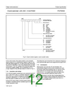 浏览型号PCF8583P/F5的Datasheet PDF文件第12页