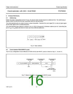 浏览型号PCF8583P/F5的Datasheet PDF文件第16页