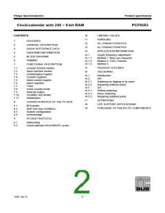 浏览型号PCF8583的Datasheet PDF文件第2页