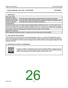 浏览型号PCF8583的Datasheet PDF文件第26页