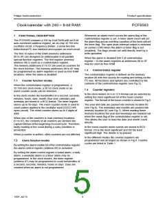浏览型号PCF8583的Datasheet PDF文件第5页