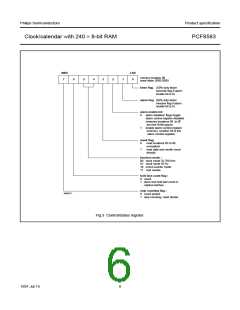 浏览型号PCF8583P/F5的Datasheet PDF文件第6页