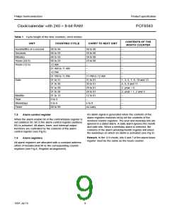 浏览型号PCF8583的Datasheet PDF文件第9页