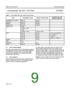 浏览型号PCF8583P的Datasheet PDF文件第9页