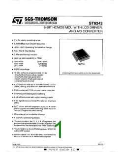 浏览型号ST6242Q6/XX的Datasheet PDF文件第1页