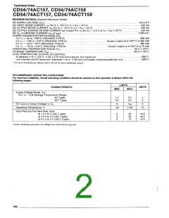 浏览型号CD74AC157E的Datasheet PDF文件第2页