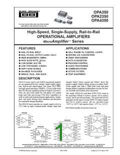 浏览型号OPA350的Datasheet PDF文件第1页