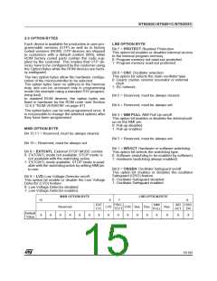 浏览型号ST62T03CN3/CCC的Datasheet PDF文件第15页