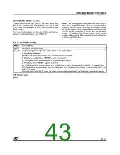 浏览型号ST62T03CN3/CCC的Datasheet PDF文件第43页