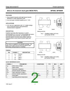 浏览型号BF998/T1的Datasheet PDF文件第2页
