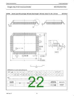 浏览型号PCB80C552-5-16WP/07的Datasheet PDF文件第22页