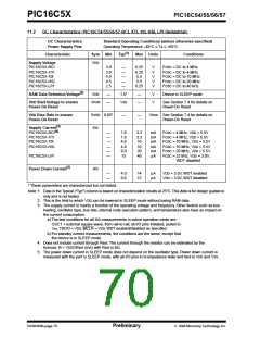浏览型号PIC16C54C-04I/P的Datasheet PDF文件第70页