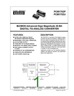 浏览型号PCM1702的Datasheet PDF文件第1页
