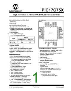 浏览型号PIC17C752T-25I/P的Datasheet PDF文件第1页